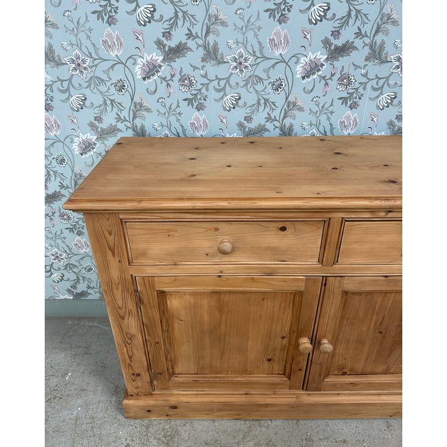 Wood Vintage Sideboard in Pine, 1970s For Sale - Image 7 of 17