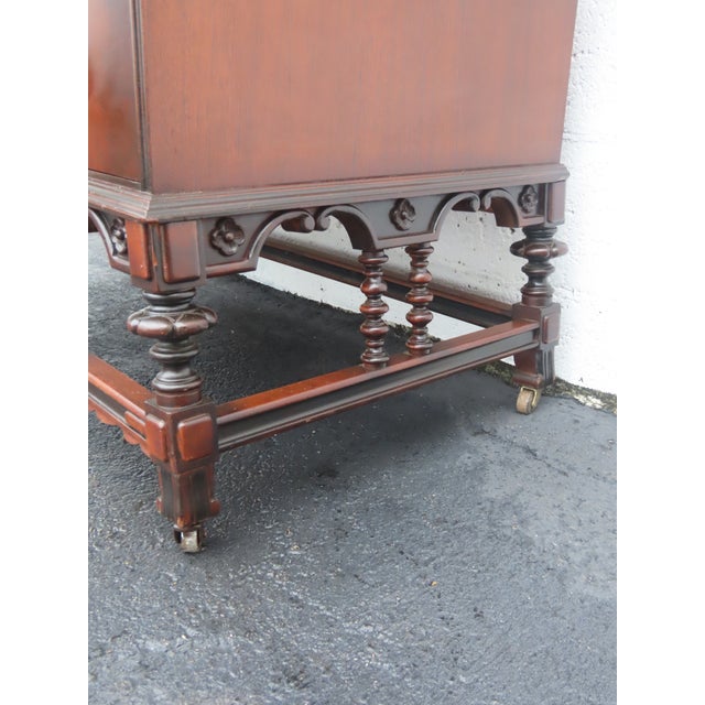 Early 1900s Carved Hand Painted Tall Chest of Drawers 6895 For Sale - Image 15 of 17