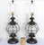FREE SHIPPING ANYWHERE IN THE CONTINENTAL US! This is a set of LARGE nautical 'onion' lantern style table lamps. Dark...