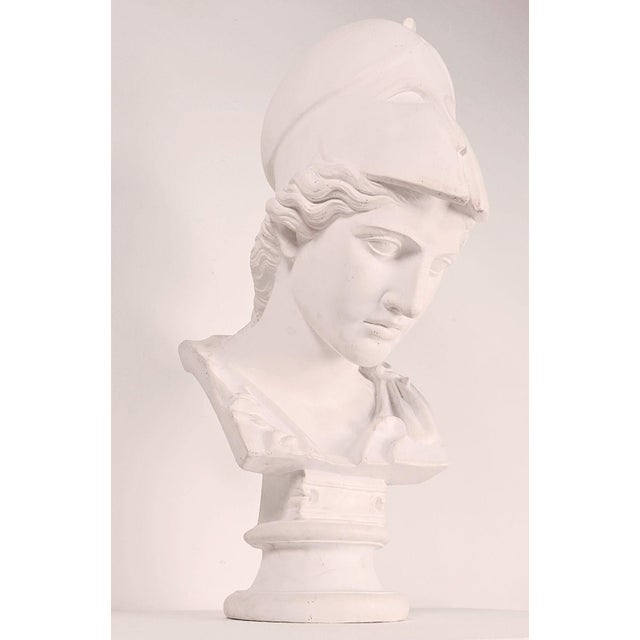 Neoclassical Plaster Bust of Athena by Caproni, u.s.a. Circa 1960 For Sale - Image 3 of 9
