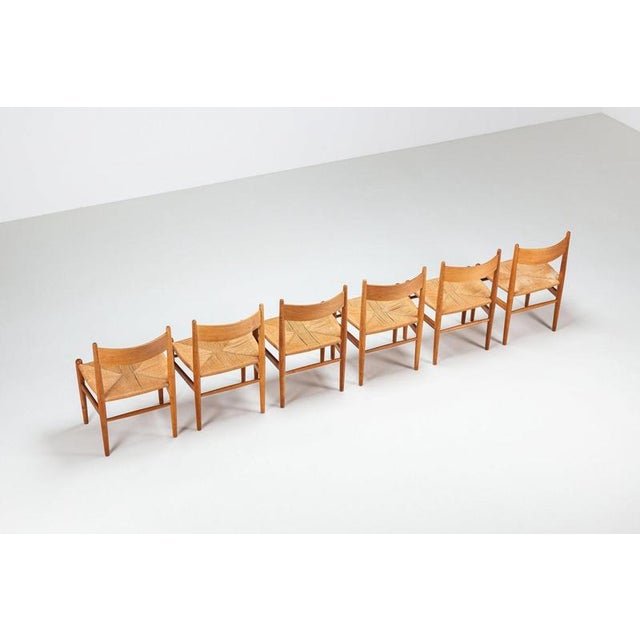 Model CH36 Dining Chairs in Oak by Hans J. Wegner Carl Hansen & Son, Denmark, 1970, Set of 6 For Sale - Image 6 of 16