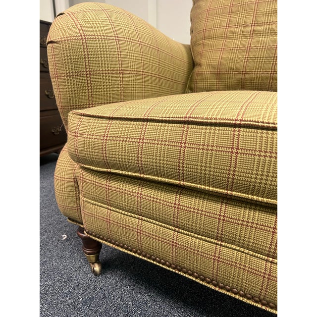 Textile Stanford Furniture “Watson” English Rolled Arm Lounge Chair For Sale - Image 7 of 10