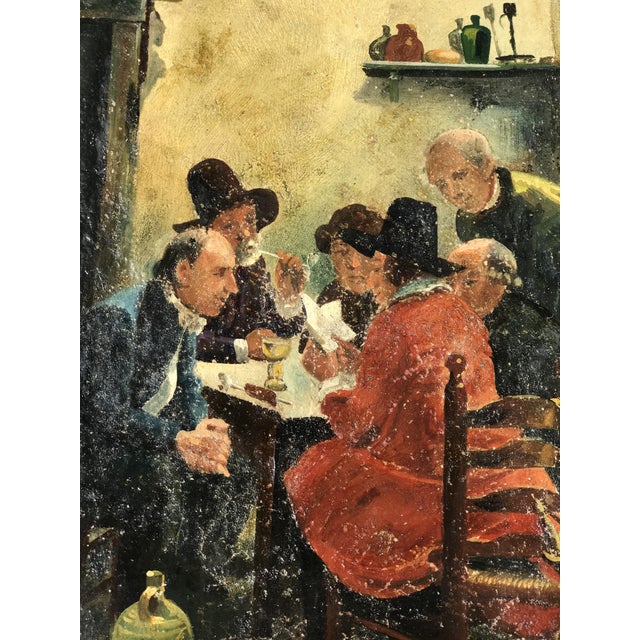 J. Nagel, Figurative Composition, Early 20th Century, Oil Paintig on Canvas, Framed For Sale - Image 3 of 7