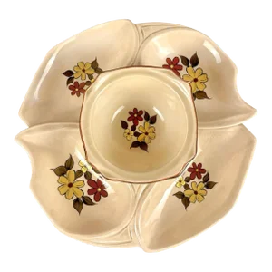 Mid-Century California Pottery Boho Centerpiece Serving Bowl