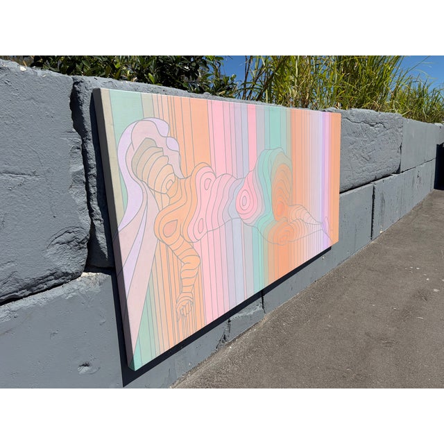 Modern Painting of Nude Female, 1982, Acrylic Over Canvas For Sale - Image 9 of 13