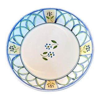 Large Italian Ceramic Serving Bowl by Caleca For Sale