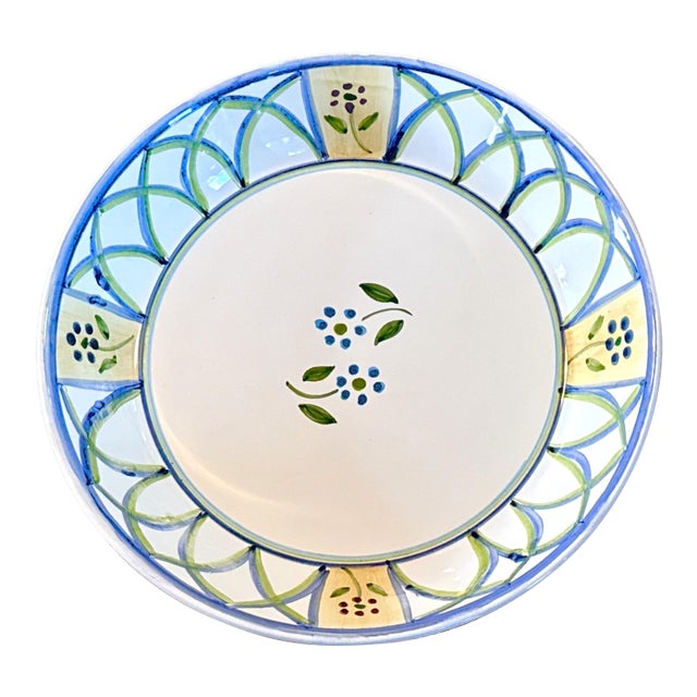 Large Italian Ceramic Serving Bowl by Caleca For Sale