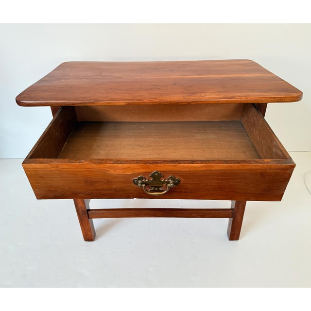 French Side or End Table of Patinated Cherry With Drawer For Sale - Image 14 of 16