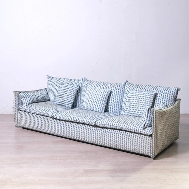 Beautiful and original three-seater sofa, with cushions and a comfortable armchair designed by Dema, Italy, 1970s....