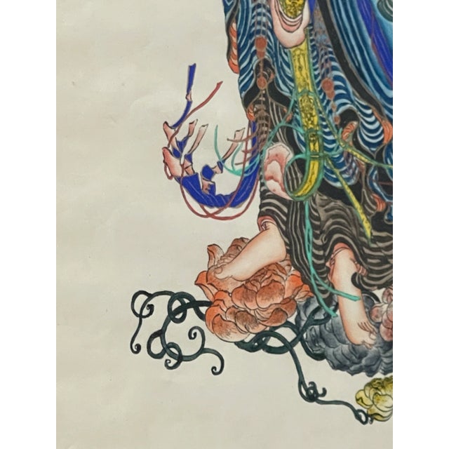 Chinese Deity Painting of Lung Niu (Mother of Dragon) in Style of Republic Period For Sale - Image 9 of 13