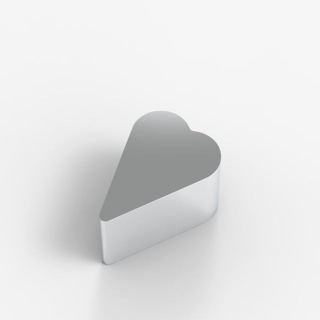 Heart - Brushed Stainless Steel Side Table For Sale - Image 12 of 12