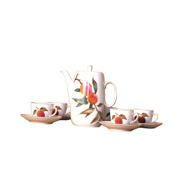Ceramic Evesham Porcelain Coffee and Tea Service from Royal Worcester, England, 1960s, Set of 11 For Sale - Image 7 of 11
