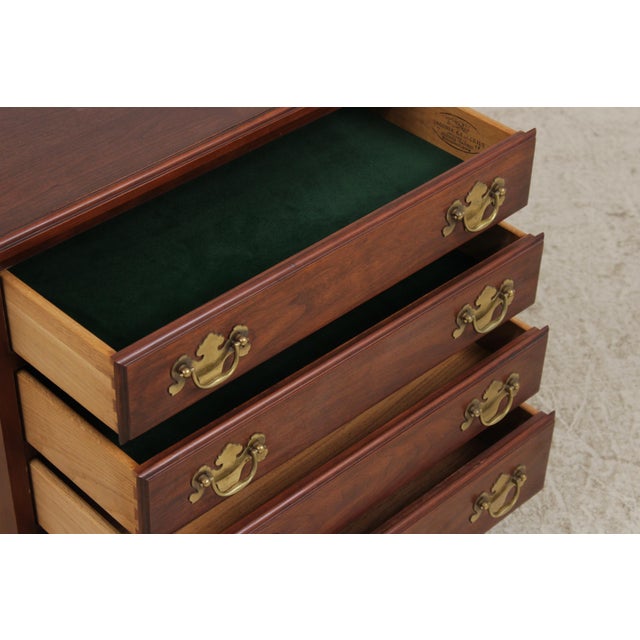 1970s Henkel Harris Cherry 4 Drawer Chairside Chest For Sale - Image 5 of 13