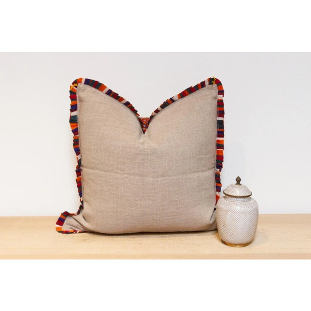 Glass Kiara Rajasthani Embroidered Decorative Pillow For Sale - Image 7 of 8