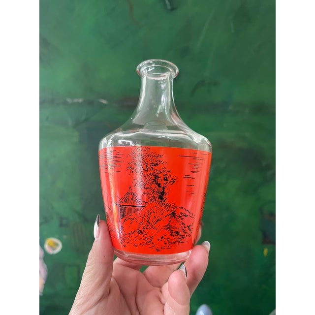 Glass Late 20th Century French Chinoiserie Glass Decanter For Sale - Image 7 of 9