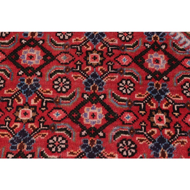 Persian Tabriz Mahi Red/Purple Wool Rug - 9'11'' X 12'11'' For Sale In New York - Image 6 of 10