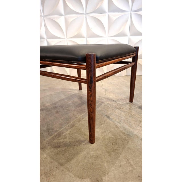 Animal Skin Indian Rosewood and Leather Reversible Stools by Alf Svensson for Bodafors, 1960s, Set of 2 For Sale - Image 7 of 12