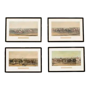 Set of Four Fores' National Sports Equestrian Prints by Herring