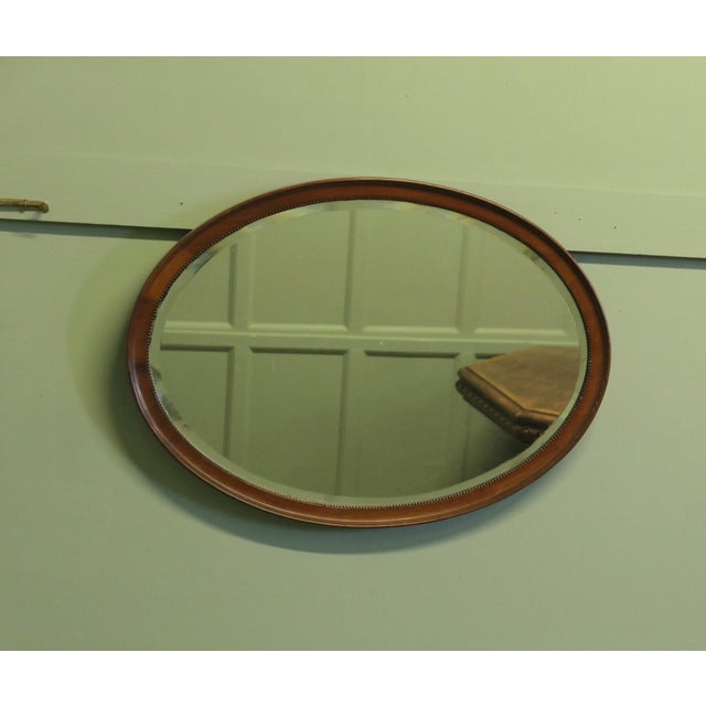 Large Victorian Mahogany Oval Mirror For Sale - Image 4 of 8