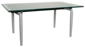 8170 Glass Silver Extendable Dining Table from Rolf Benz