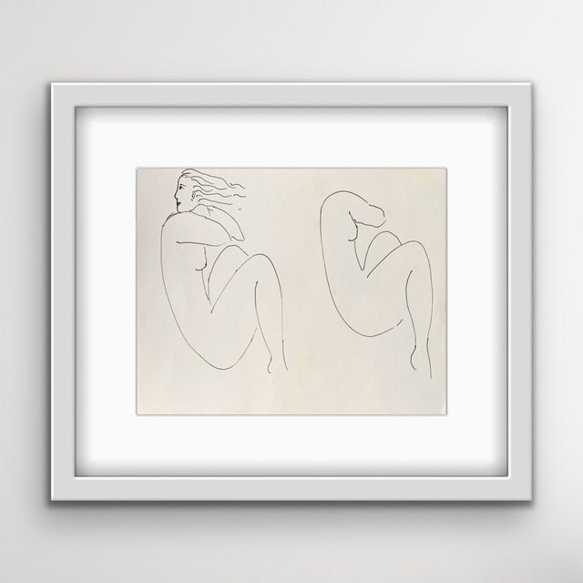 Anna Bertrand, A Woman, Ink on Paper For Sale - Image 5 of 7