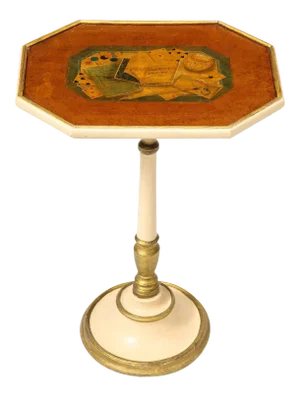 Regency Satinwood Trompe L'Oeil Marquetry Occasional Table