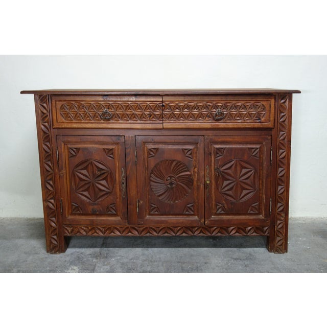 Carved Pine Sideboard, France, 1950s For Sale - Image 16 of 17