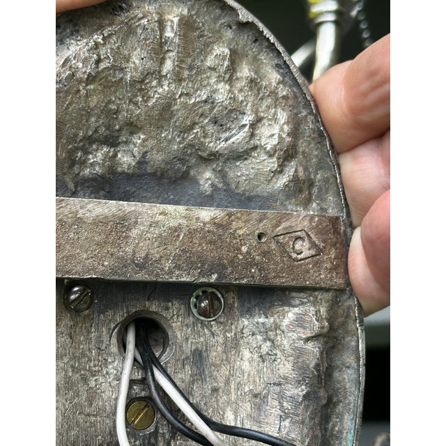 Metal Set of Three Vintage Caldwell Two Arm Silver Plated Wall Sconces For Sale - Image 7 of 9