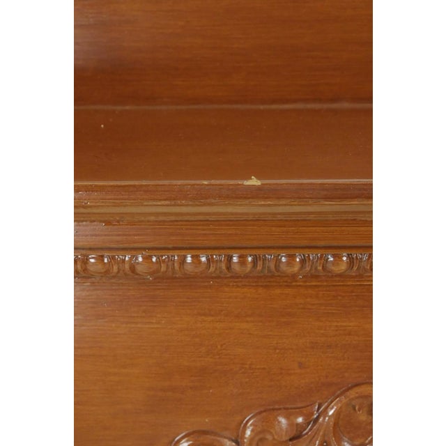 Vintage Victorian Full Size Wooden Mantel With Mirror For Sale - Image 6 of 9