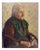 Fritz Hildebrandt, Elderly Lady Knitting, Oil Painting on Canvas For Sale