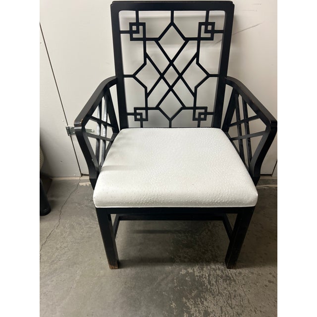 Chestnut Pair of Chippendale Chinoiserie Style Armchairs From Baker Stately Homes Collection For Sale - Image 8 of 8