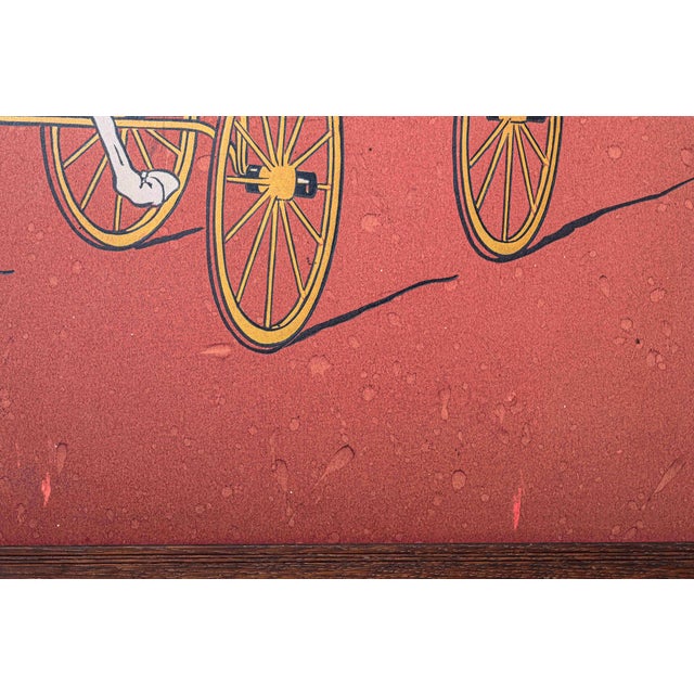 1900 - 1909 Circa 1900 “Carriage Drive” Equestrian Print, Bigelow & Jordan Boston Frame For Sale - Image 5 of 7