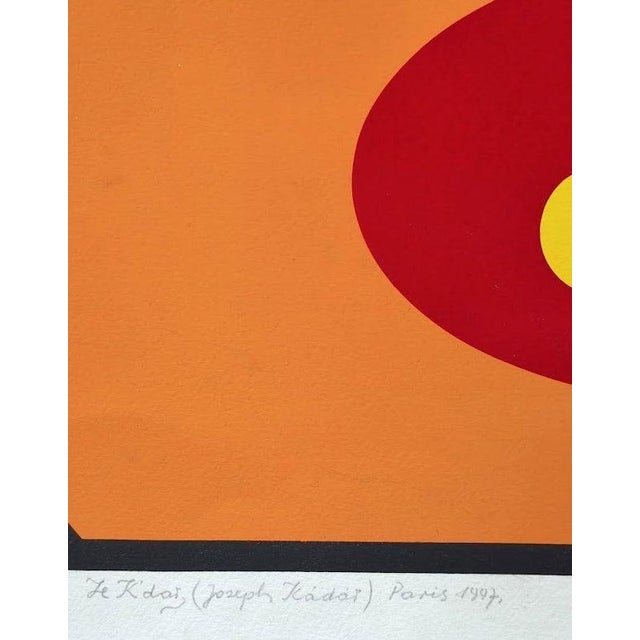 József Kádár, Modern Geometric Composition, Silkscreen Print, 1997 For Sale - Image 7 of 8