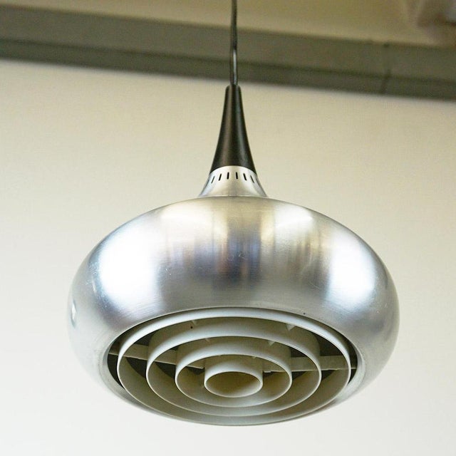 1960s Silver Orient Pendant Lamp by Jo Hammerborg for Fog and Morup, 1960s For Sale - Image 5 of 12