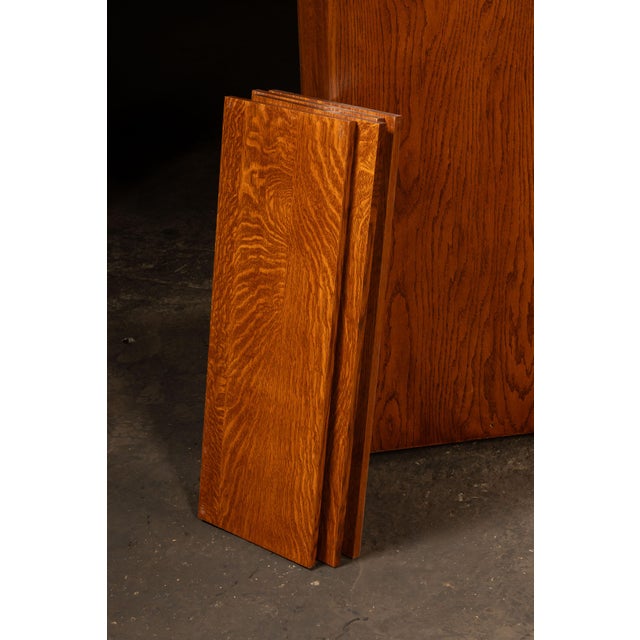 Vintage Custom Quartersawn Oak Library Bookcase Set by Weaver For Sale - Image 15 of 15