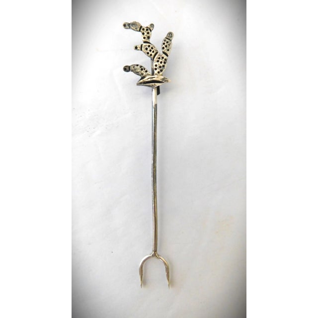 1950s English Sterling Vintage Assorted Home-Themed Appetizer Forks, Set of Eight, MCM For Sale - Image 5 of 11