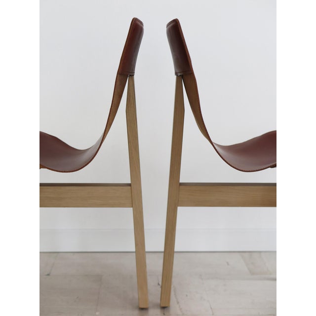 Italian Model 3T Chairs in Wood and Leather by Angelo Mangiarotti for Agapecasa, 2000s, Set of 8 For Sale - Image 17 of 18