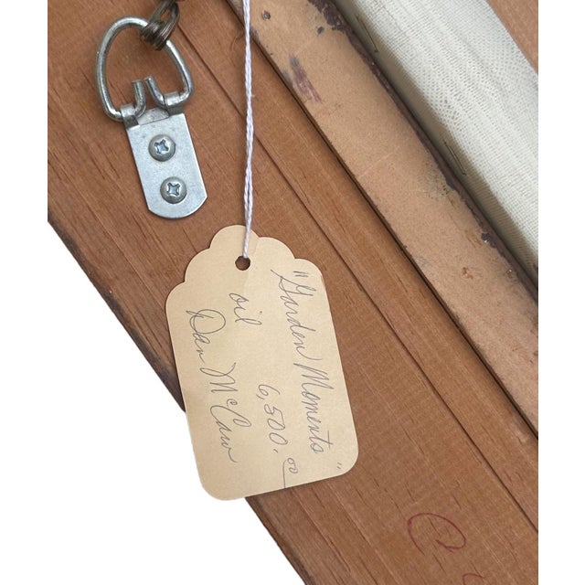 Mid 20th Century Mid Century Impressionist Oil Painting “Sunlit Woman Garden Bouquet” by Dan McCaw, Framed For Sale - Image 4 of 4