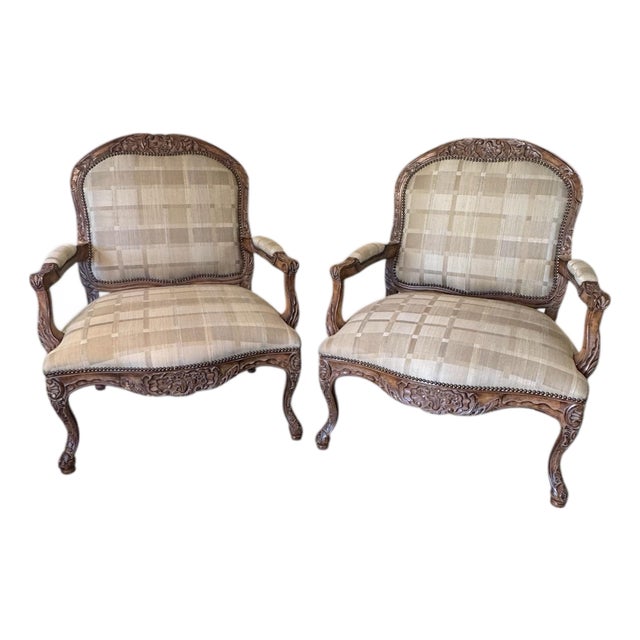 Pair of Monarch Lounge Chairs by Kreiss Collection For Sale