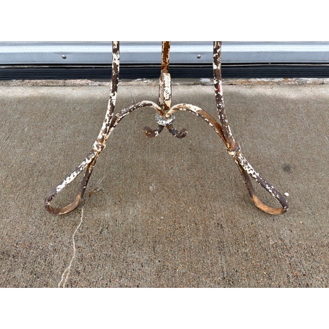 Metal 1920s French Wrought Iron Bistro Table or Garden Table For Sale - Image 7 of 12