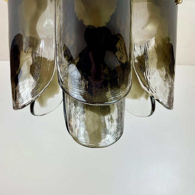 Murano and Brass Ceiling Lamp by J.T. Kalmar, Austria, 1960s For Sale - Image 14 of 18