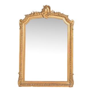 19th Century Louis XV Style Gold Gilt Framed Mirror For Sale