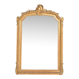 19th Century Louis XV Style Gold Gilt Framed Mirror
