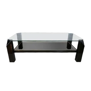 Black & Gold Plated Sculptural Coffee Table from Belgo Chrom & Dewulf Selection, 1970s