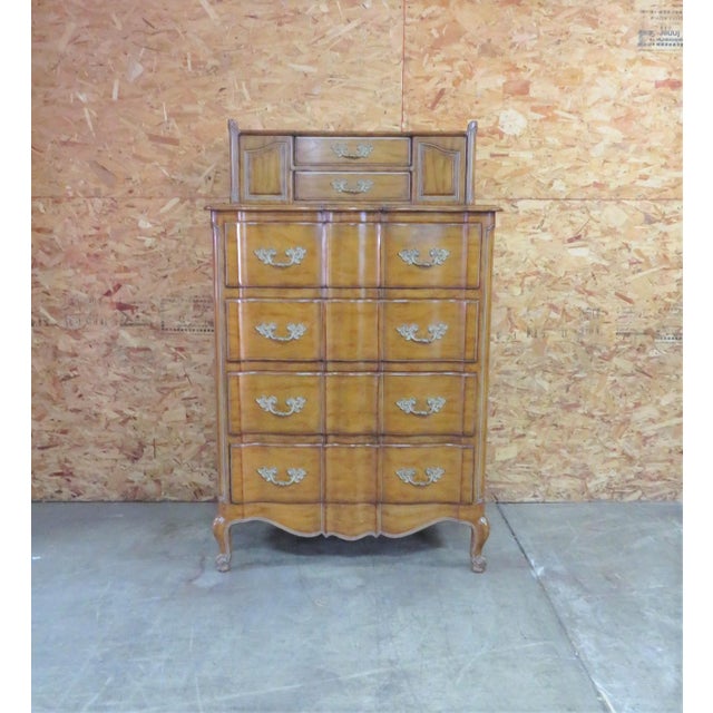 French Provincial Faux Painted Tall Chest Chairish