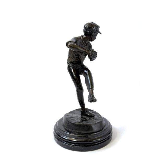 Bronze Statue of Baseball Pitcher – 12" For Sale - Image 4 of 6