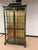 Extraordinarily Rare Pagoda Top Hand Painted Chinoiserie Display Cabinet with Gold Leaf Backing from Union National...