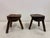 Rustic Brutalist Tripod Stools in Elm, 1960s, Set of 2 For Sale - Image 11 of 17