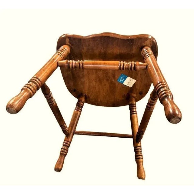 Brown Swiss-American Tell City Pub Chairs in Hard Rock Maple - Set of 6 - Two Sets Available For Sale - Image 8 of 10