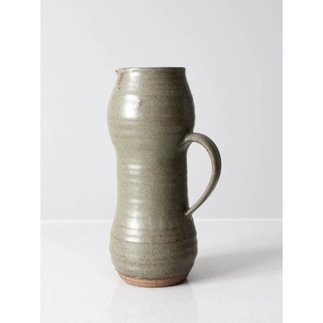 Late 20th Century Vintage Studio Pottery Pitcher For Sale - Image 5 of 9